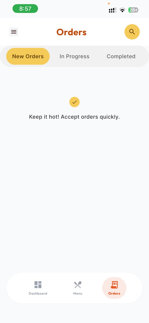 Campus Depo vendor orders screen